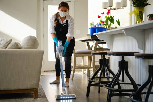 Professional cleaner from Hadasa's Cleaning Services LLC providing quality residential cleaning in Hyattsville, MD